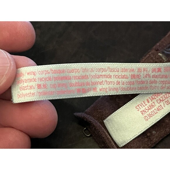 Victoria's Secret PINK Bra 38C Womens Burgundy Wear Everywhere Push Up Multiway - Picture 7 of 8